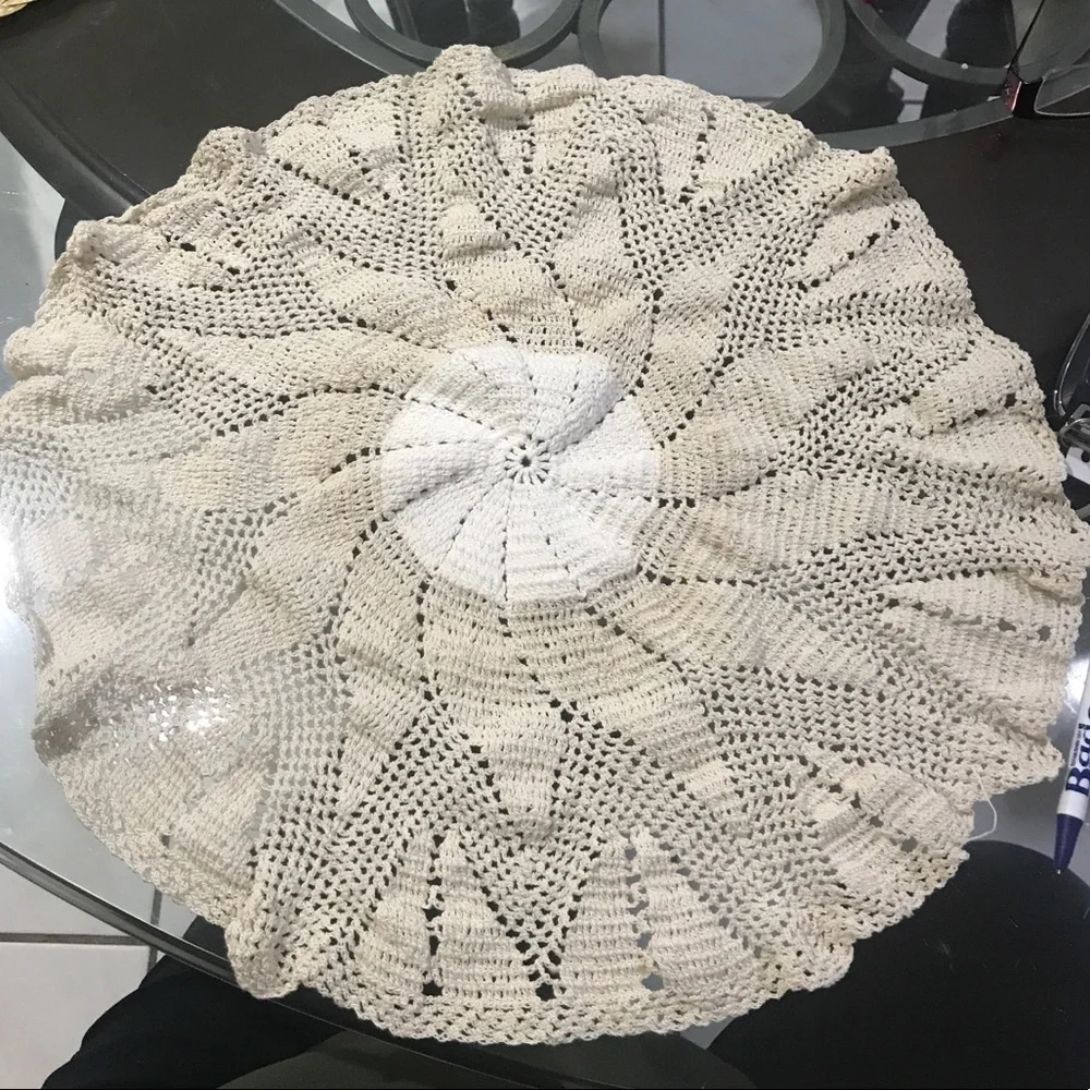Handcrafted Beige Crochet Doily